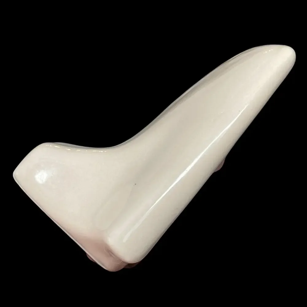 Vintage Porcelain Soap Dish Holder Bathroom Wall Mount Fixture Taupe MCM READ